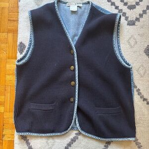 denim and sweat vest vintage early 90s